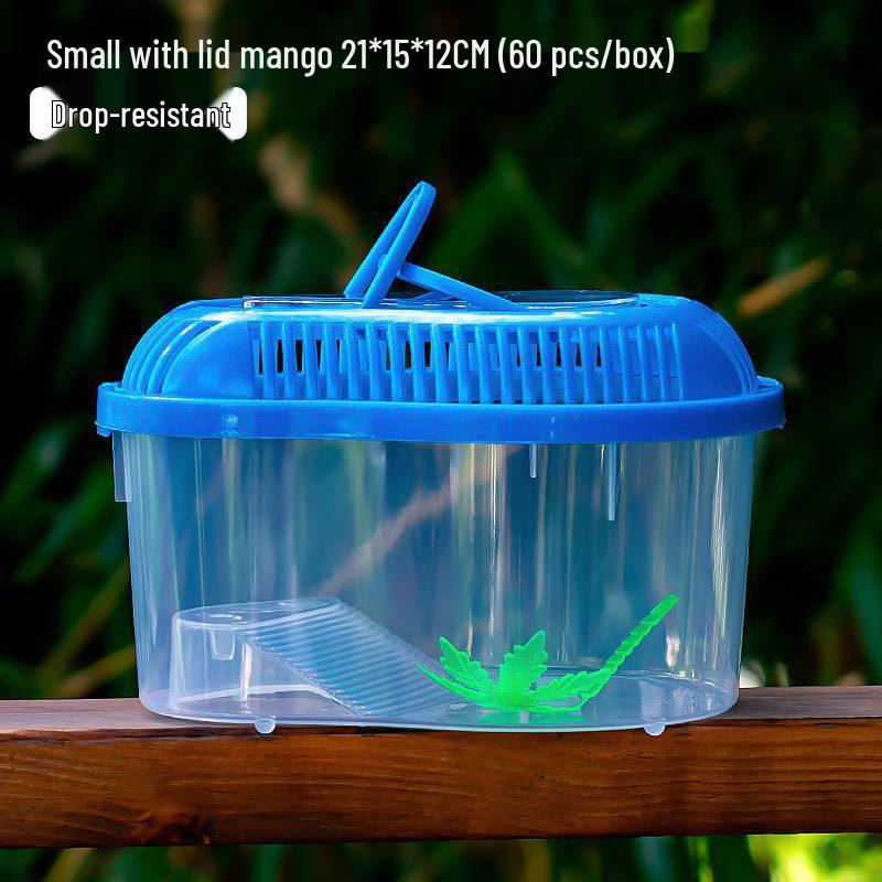 Transparent Multi-Size Handheld Pet Breeding Box and Tank for Turtles, Goldfish, and Hamsters