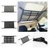 Car Top Storage Net For Organizing Auto Accessories Black Double-layer Cross Weave Style