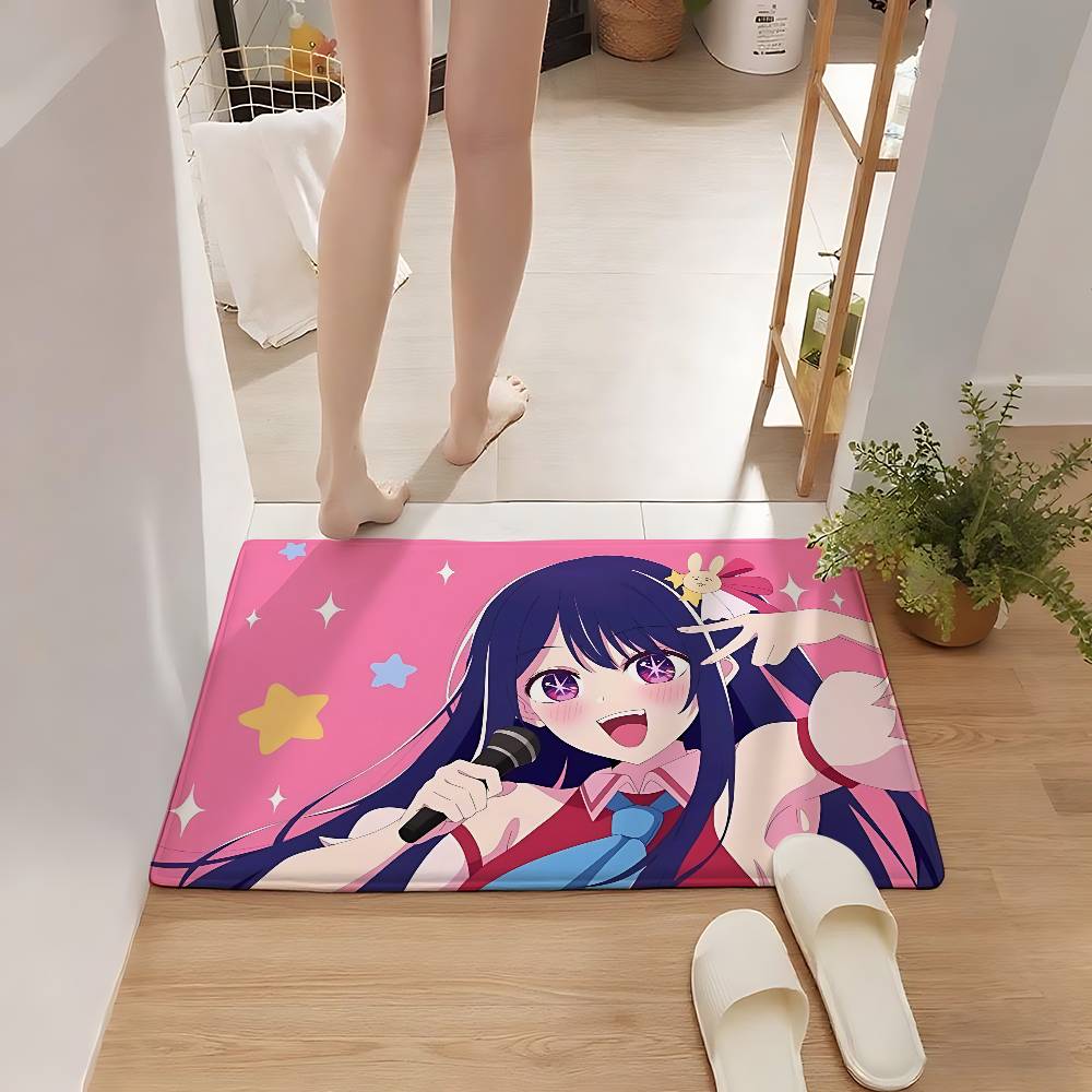 Cute A-OSHI NO-W KO Entry Door Floor Mat Festive Decorations Carpet Bathroom Anti-slip Mat Entrance Doormat