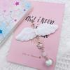 Plush Wing Heart Charm Pendant Chain Hanging Decoration for Keys Bag Purse