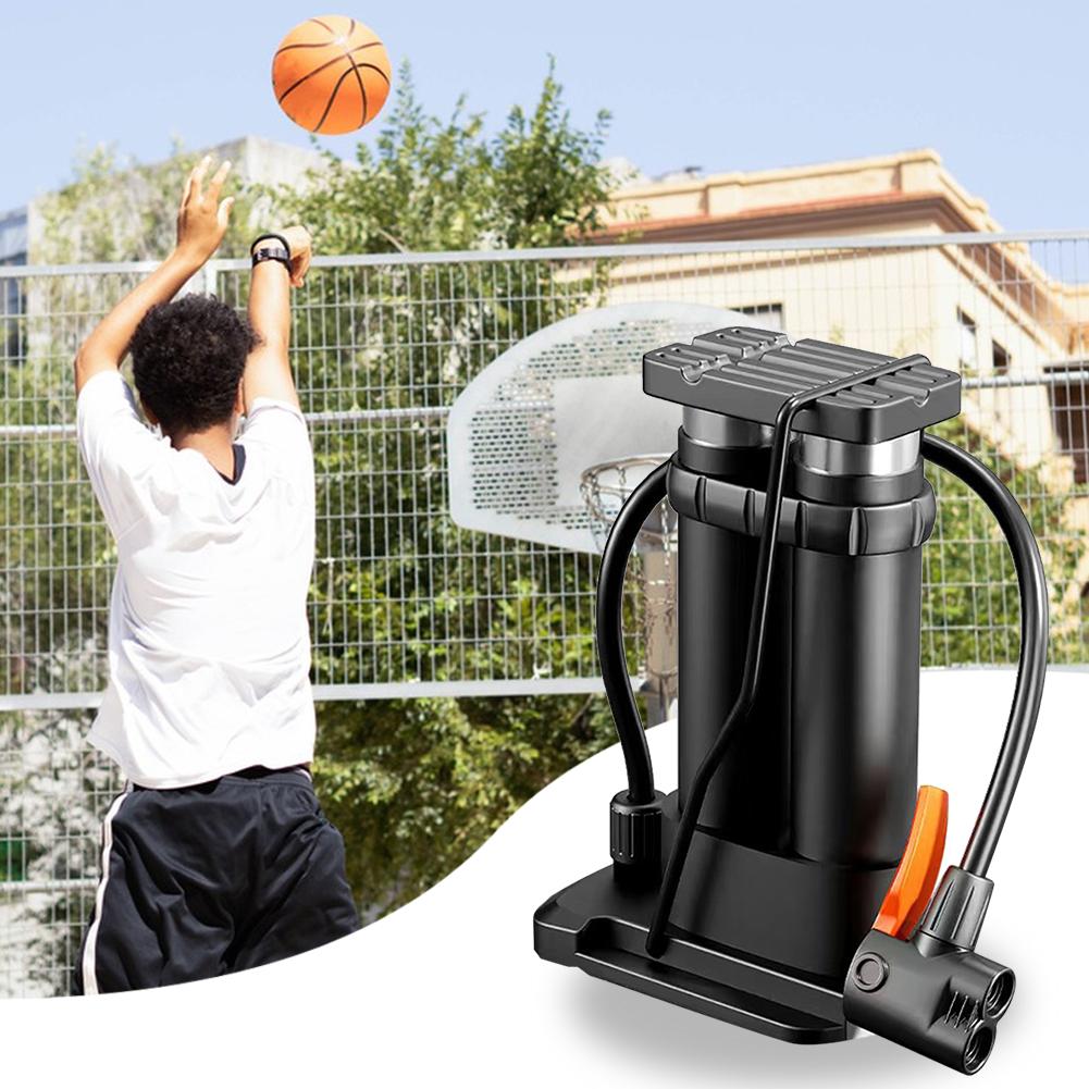 Foot Pedal Portable Pump Presta Schrader Valve Foot-Activated Floor Pump Car Basketball Inflator for Bikes Ball Inflatable Toy