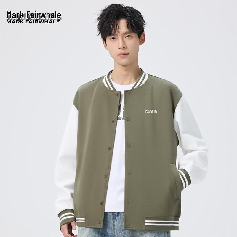Mark Hua Fei Men's Loose-Fit Korean Style Baseball Jacket