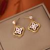 Monet Garden Medieval Baroque Pearl Earrings - Elegant, Retro Style for Women