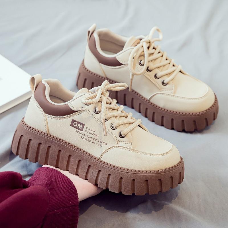 Spring little white shoes women's shoes new thick-soled heightening board shoes soft sole