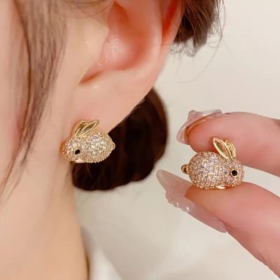 Boucles d'oreilles adorables en forme de lapin