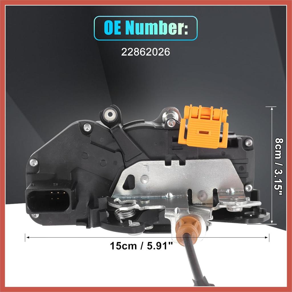 ACROPIX Front Left Driver Side Power Door Lock Actuator Motor with Cable for Chevrolet Silverado 1500 2500 3500 2010-2013 for GMC Sierra Door Latch