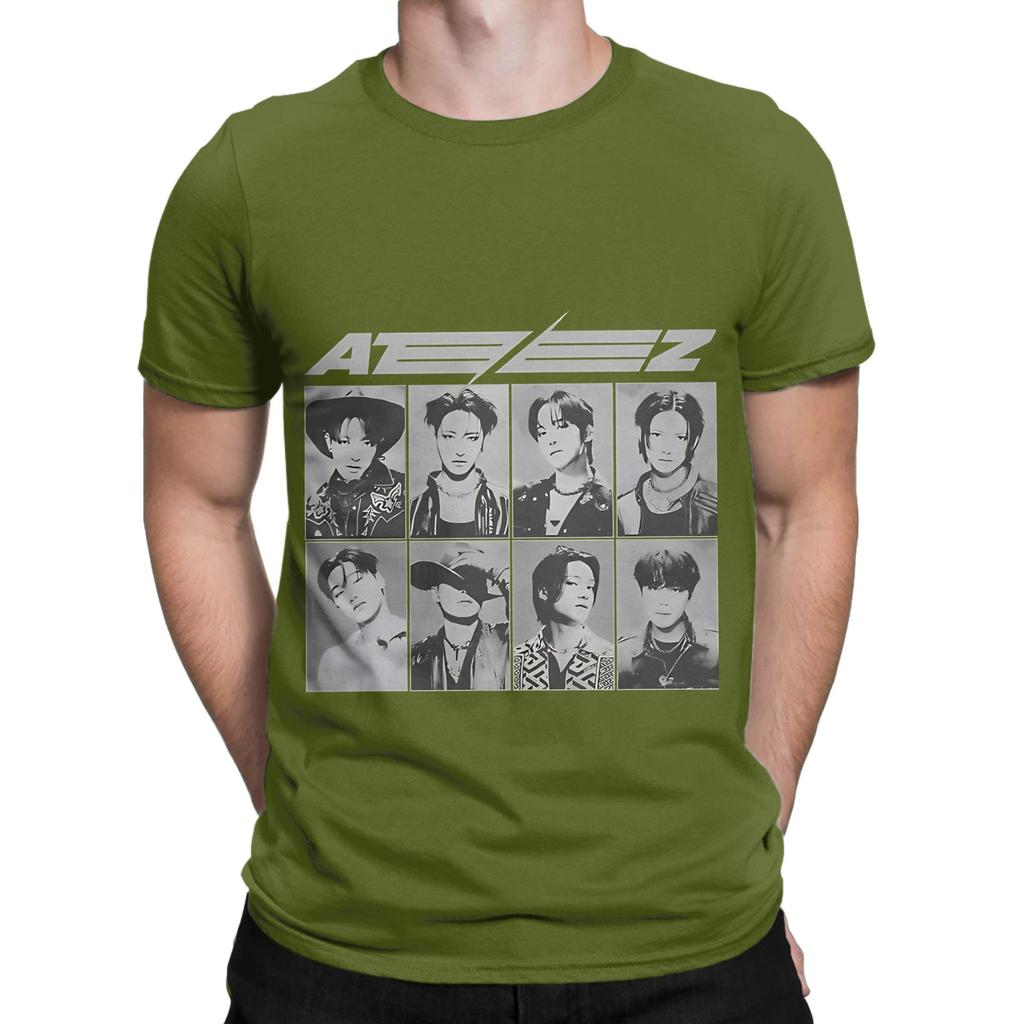 aAteez black poster Novelty 100 Cotton TShirt aAteez Tees Tops For Unisex
