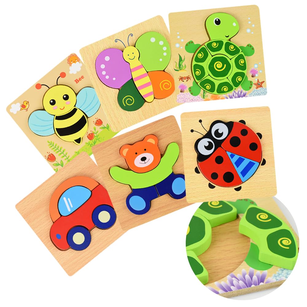 

of Montessori Shape Matching Wooden Puzzle Educational Toy for Boys and Girls Ages and 2 of 6 and [Set 2-6] 0, 1, (Set types Bear, Bee, Ladybug,