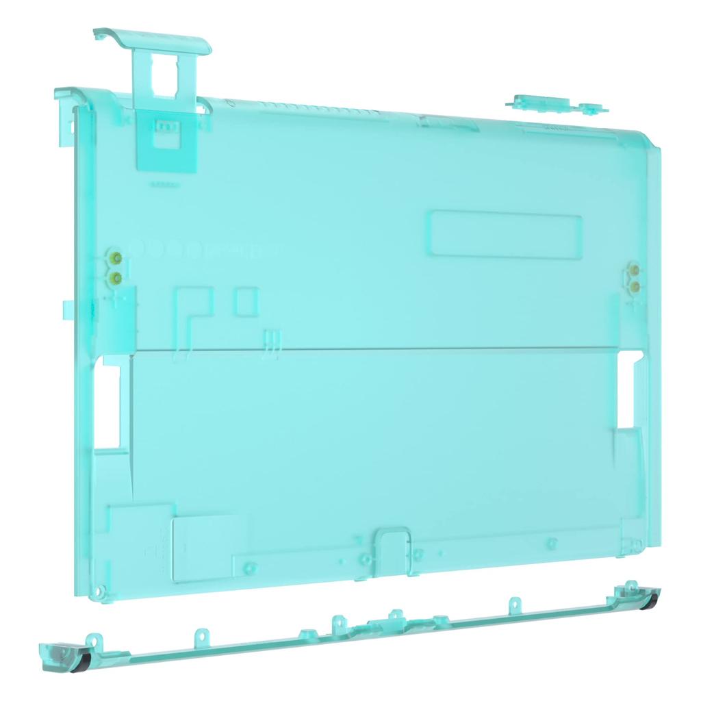 EXtremeRate Switch Compatible avec la console OLED Soft Touch Plaque arrière Boîtier de remplacement DIY Coque Matériau transparent Coque de commutateur Support de commutateur Non