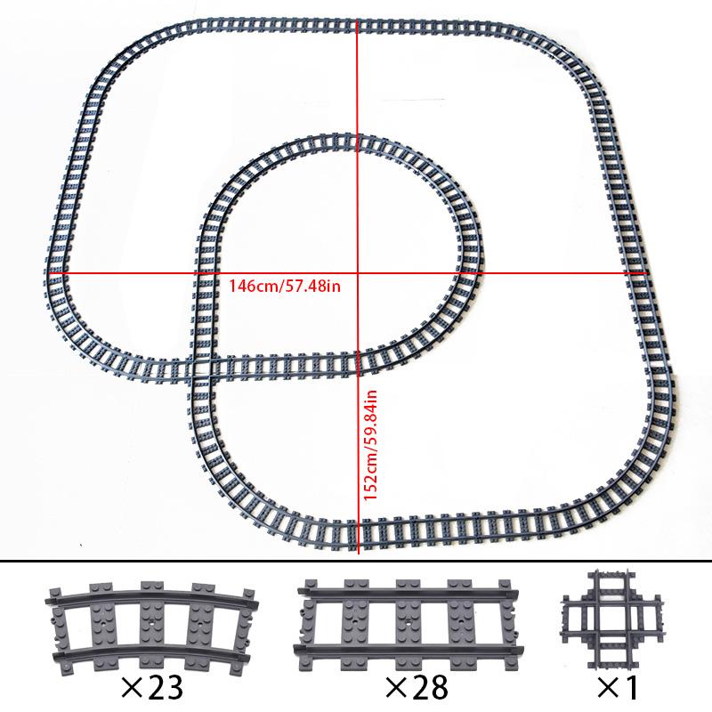MOC Compatible With LEGO Train Track Combination Scene Building Blocks DIY Cross Track Railroad Flexible Bricks Toys Rail Car