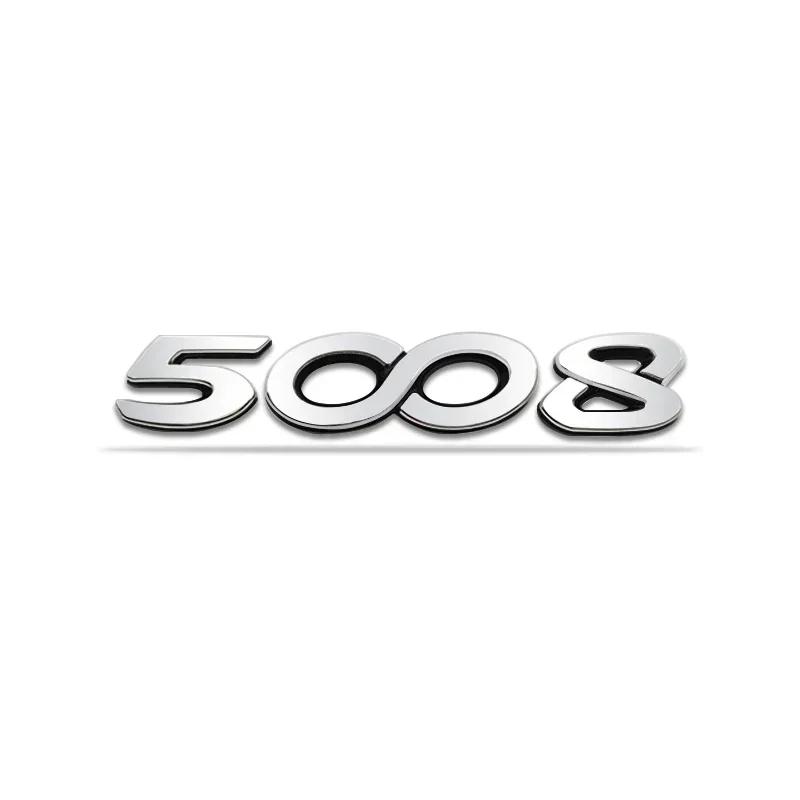 2026 Gorąca Naklejka Samochodowa Emblemat Bagażnika Samochodu Naklejka z Literami dla Peugeot 2008 3008 4008 5008 Logo Metalowy Znak Stylizacja Tylna Naklejka Modyfikacja