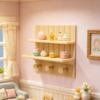 Dollhouse Mini Wall Mount Shelf Rack Simulation Miniature Storage Stand For Diy Micro Landscape Scene Decor Shooting Props