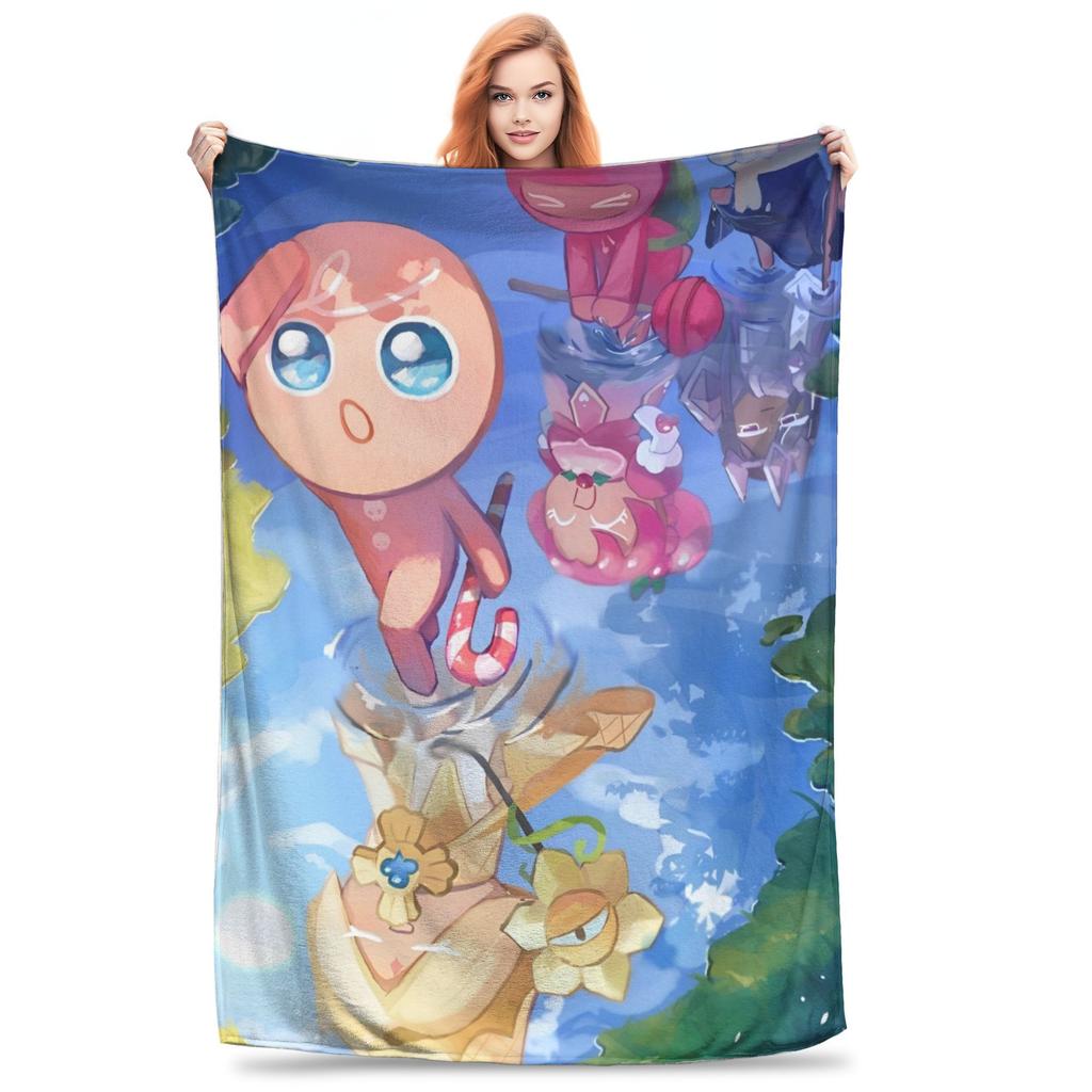 Shadow Milk Cookie Run Kingdom Blankets Flannel All Season  Breathable Warm Throw Blankets for Bedding Bedroom Plush Thin Quilt
