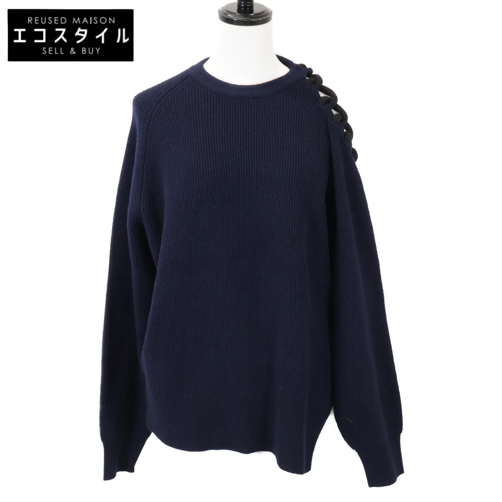 

MONSE MR220146CRN Rope Cut Shoulder Knit Sweater/ tops XS NavyUsed