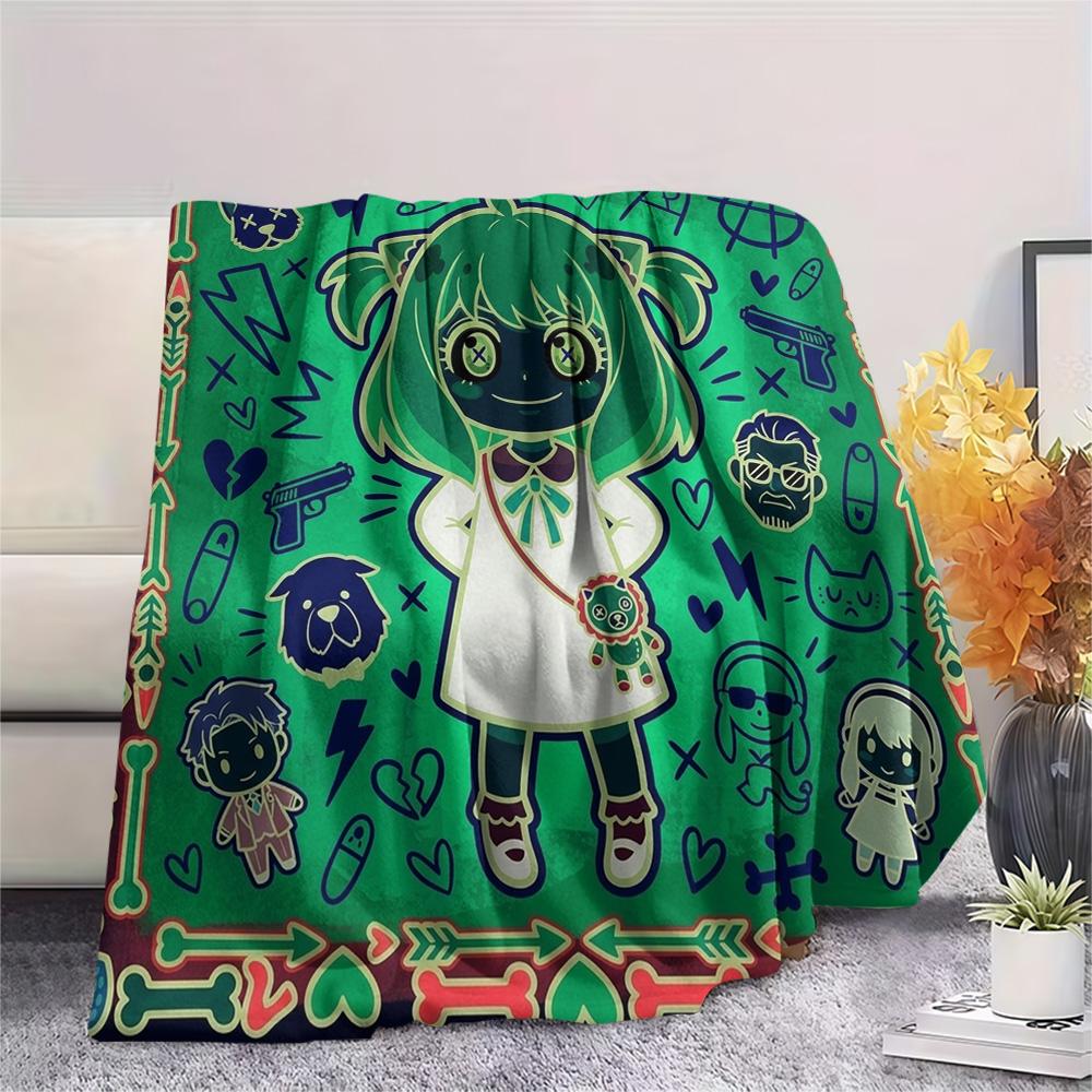 Anya Forger Print Flannel Blanket, Ultra Soft High Quality All Seasons Warm Throw, Home Decor Cozy Blanket, Perfect Christmas Gift