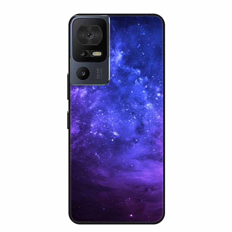 Für TCL 40 SE Handyhülle 40SE Hülle Schwarzes Silikon Weiche Rückseite Hülle Für TCL 40 SE Hülle Funda Für TCL40SE Capa 6.75" Schale