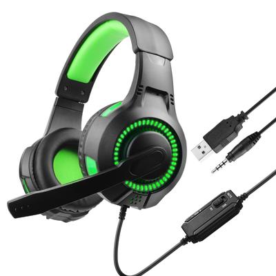 Usb Rgb Light Gaming Headset Headphones With Microphone For Pc Computer For Xbox One Professional Gamer Surround Sound Rgb Light