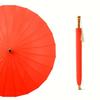 24-Rib Long Handle Windproof Gradient Chinese Style Umbrella, Sun & Rain Protection, Customizable Logo, Reinforced Design