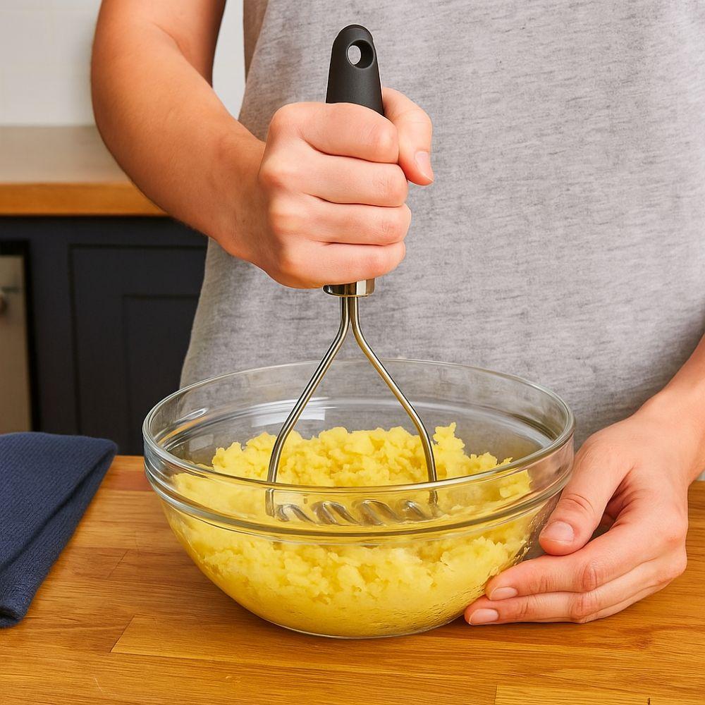 Stainless Steel Manual Potato Masher Wave Fruit Crusher Professional Mud Press Masher  Kitchen