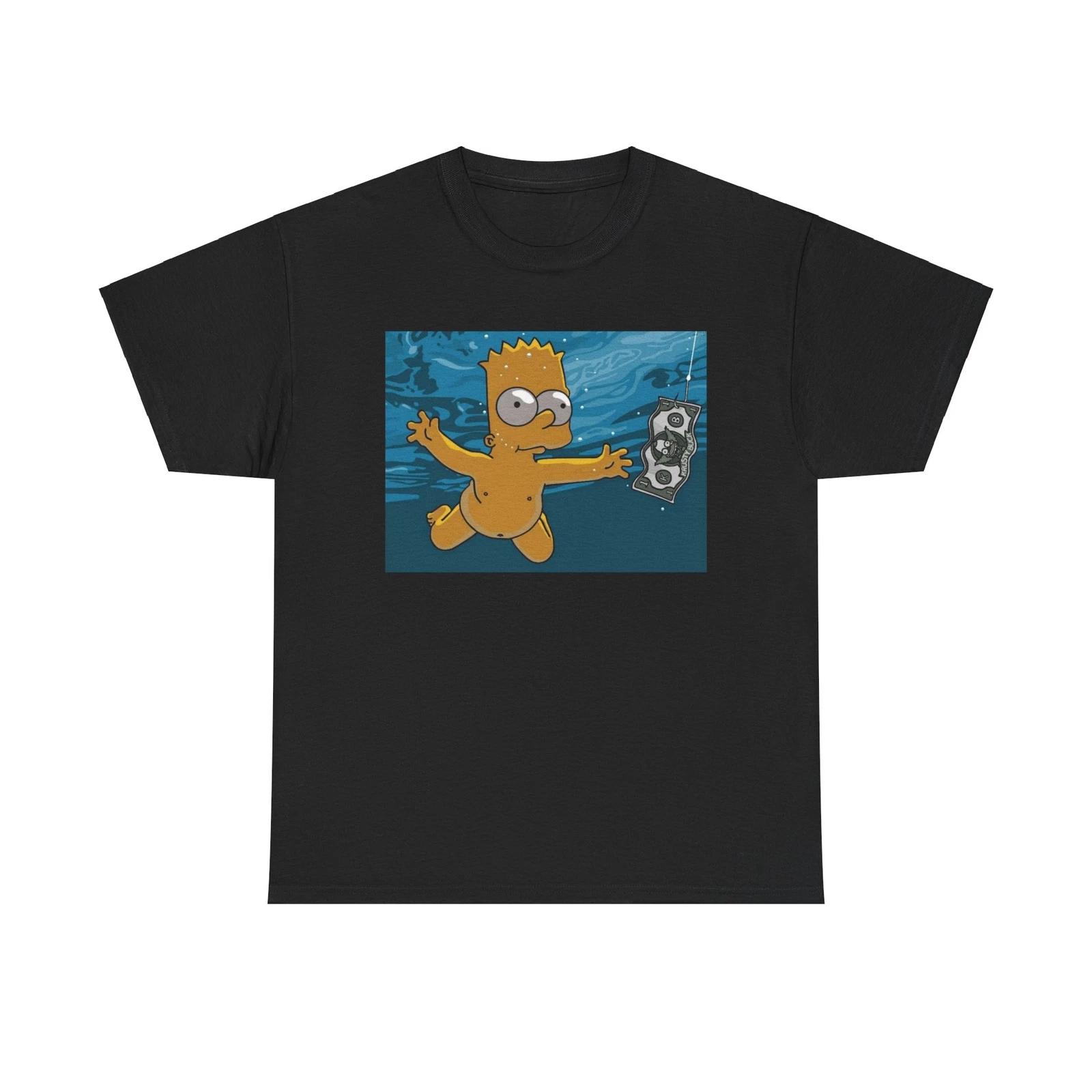 Simpsons T-shirt vintage nirvana retro art funny graphic Unisex Heavy Cotton Tee XXXXL