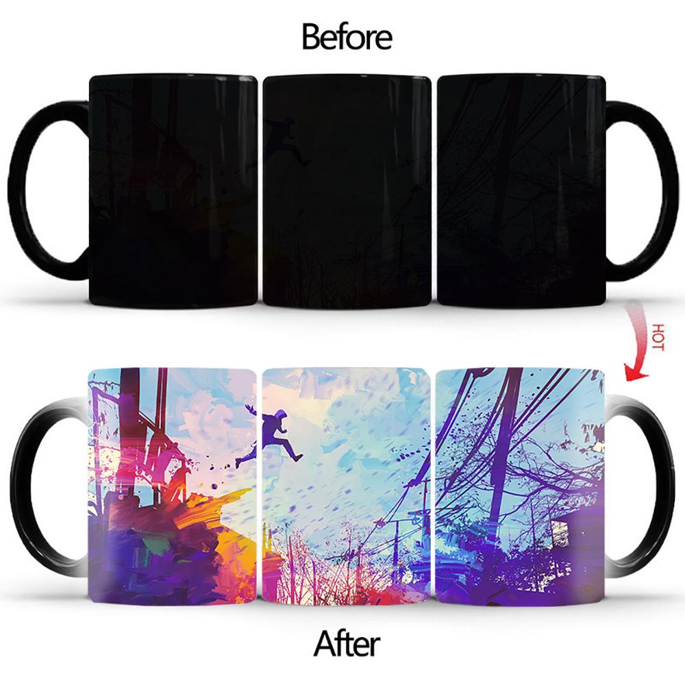 

Кружка Cartoon Parkour Magic Mug BSKT-233 Coffee Cup Sublimation Tumblers Original Cups Ceramic Coffee Cups Wholesale Color Change Mug 301-400ml