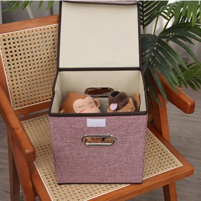 Cube Non-woven Fabric Folding Storage Box Toy Fabric Storage Box with Lid Home Bedroom Wardrobe Office Storage Box