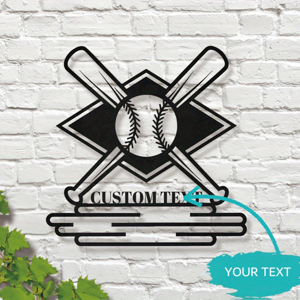 Custom Metal Tin Sign Wall Art Sports Trophy Display Shelf Personalized Home Decor Durable Easy Install