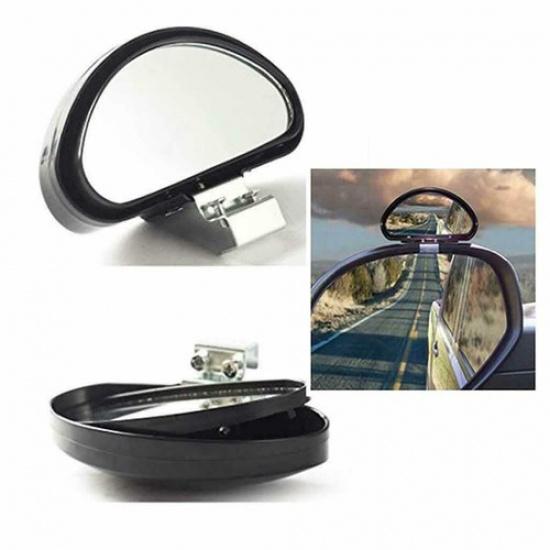 Side Rear View Blind Spot Mirror Adjustable Car Wide Angle Add On For Left+Right
