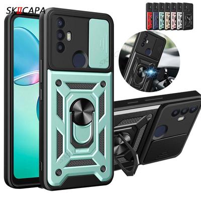 Funda rígida para teléfono con protección para cámara y lente deslizante para TCL 30 SE 30 Z Armor, funda con soporte de anillo magnético a prueba de golpes para TCL 30SE 305 306 30 XE 5G