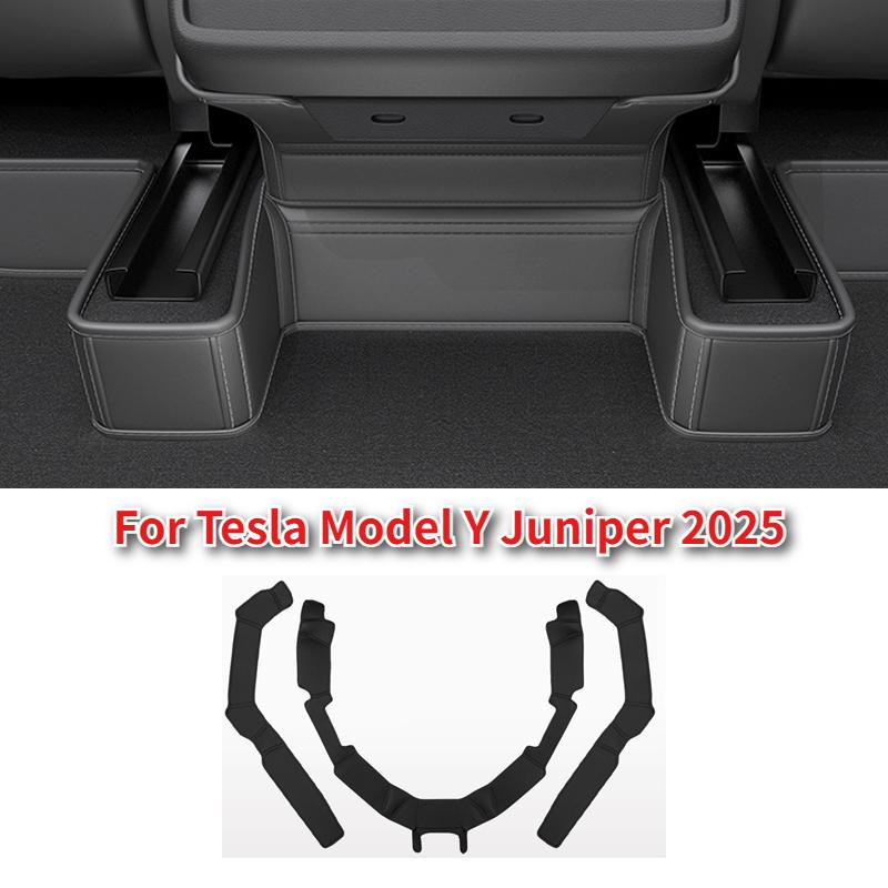 Anti Kick Pads for Tesla Model Y Juniper 2025 Whole Car Nappa Leather Interior Decoration Rear Seat Backrest Mats Accessories