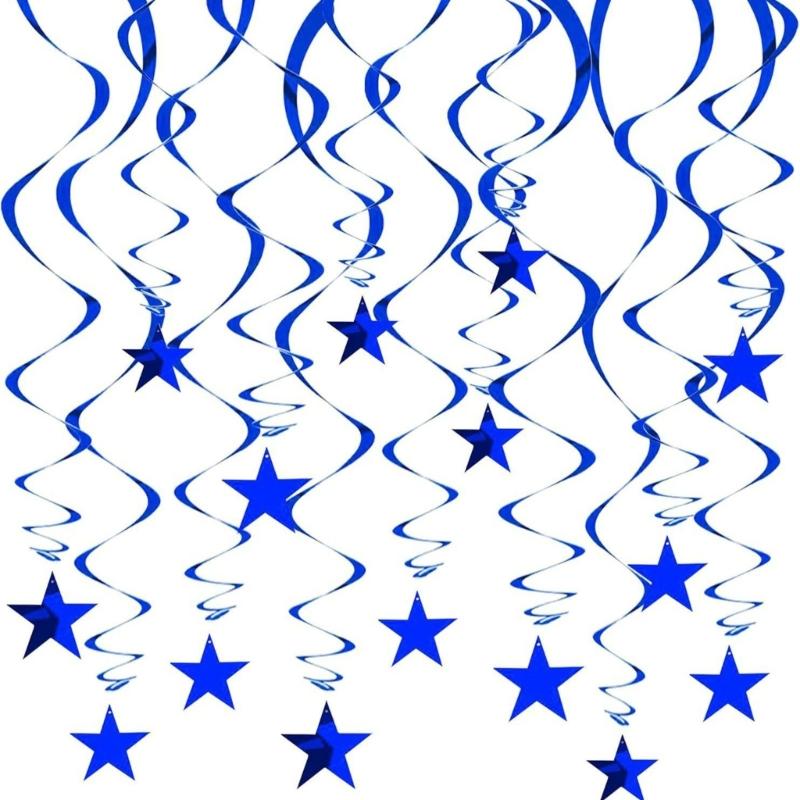 30pcs Elegant Star Hanging Swirls For Festival And Parties Decorations Designed For Easy Installation And Stable Use
