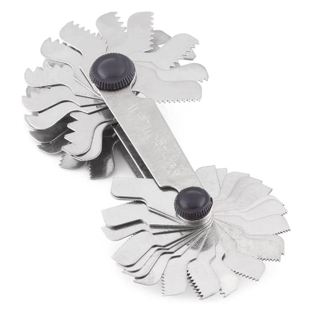 A71P 52 Pieces Of Thread Pitch Gauge Thread Pitch Measuring Tool Thread Gauge (52 Pieces Of Metric + Inch)