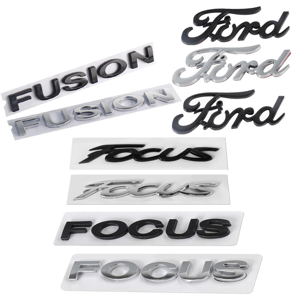 3D Letter Car Body Emblem Stickers Rear Trunk Badge Decoration Decal For Ford Fusion Focus Fiesta Ranger S-max Kuga Accessories
