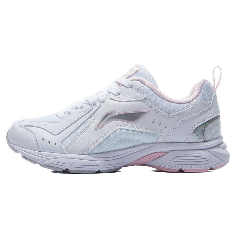 New LiNing Cushioning Anti Slip And Wear Resistant Low Top Running Shoes Women's White Red ARHR192-2