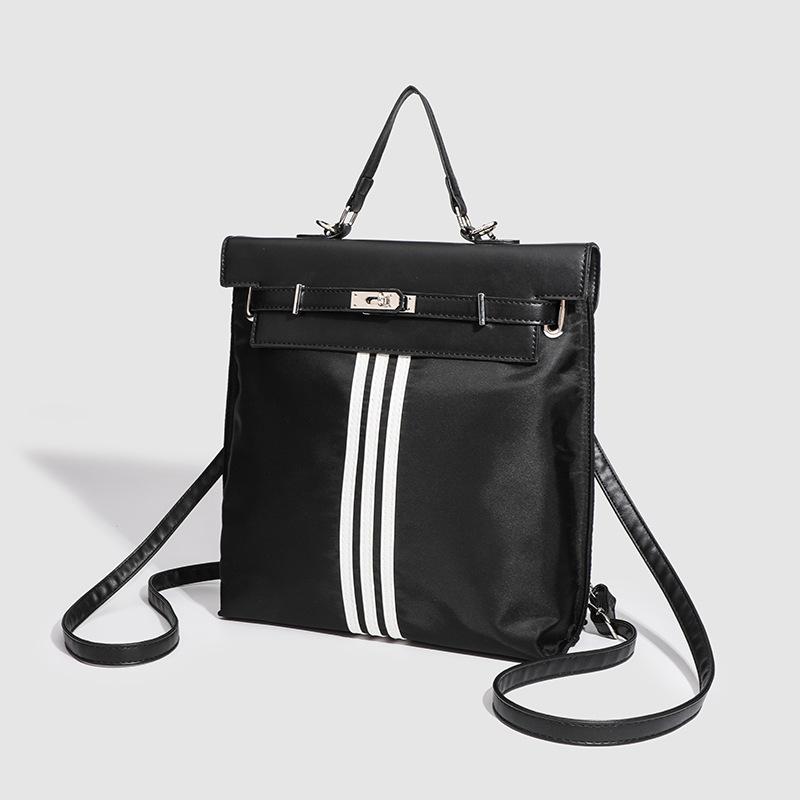 Oxford Canvas Backpacks Fashion Black Shoulder Bags for Women Students Large Capacity Schoolbags Casual Sports Travel Bags