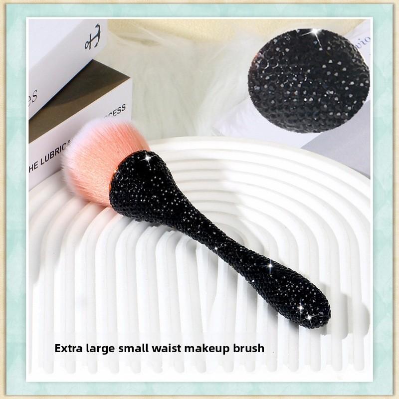 Diamond set eye shadow dust brush slender small waist beauty tool paste diamond thin rod powder brush