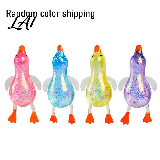 Duck Stress Ball 1/4Pcs Sugar Anxiety Relief Glitter Powder Squeeze Stretchy Toy