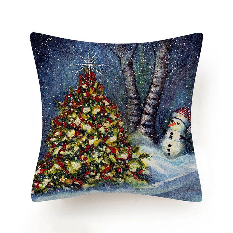 Stylish And Unique Christmas Snowman Pillow Case Perfect For Holiday Home Decor