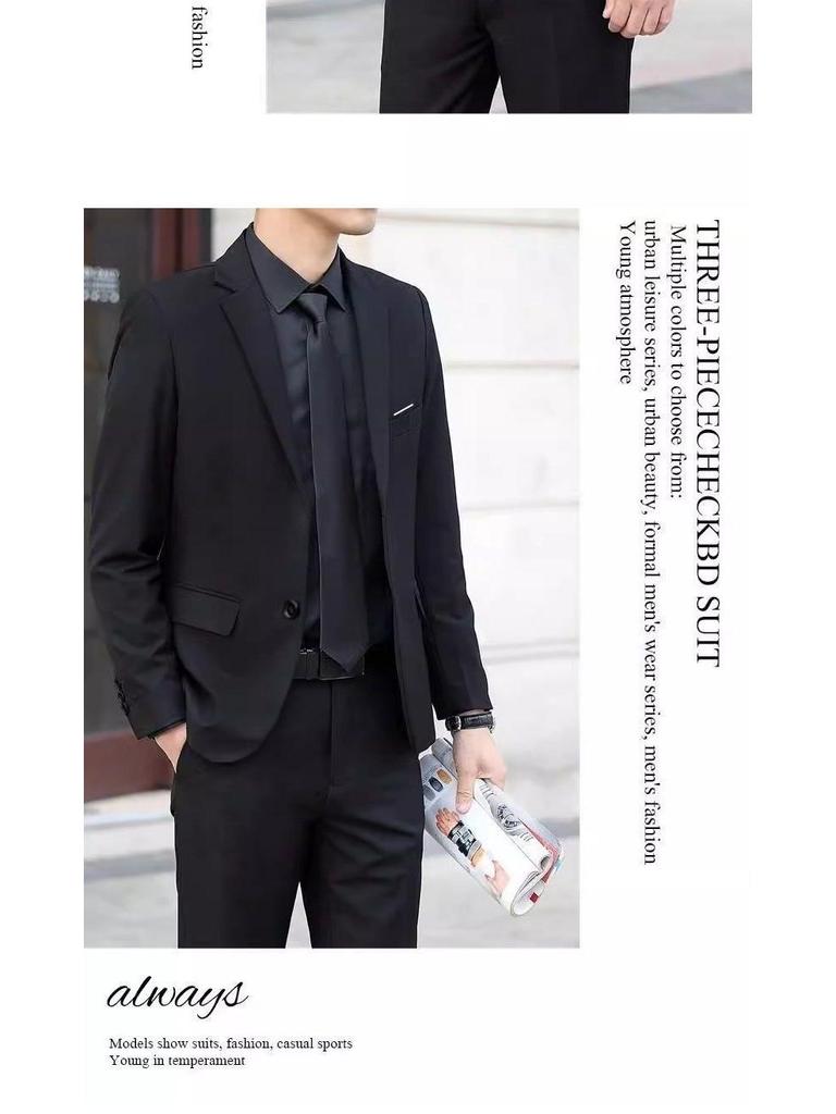 Men's Formal Suit Set: Jacket, Uniform, Groomsman, Groom, Wedding Tuxedo, Business & School Wear.