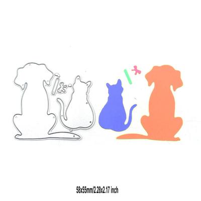 Troqueles de corte para gatos, perros y amigos, plantilla de Metal, álbum de recortes para manualidades, tarjeta de papel, grabado en relieve, decoración artística, troquelado, Animal