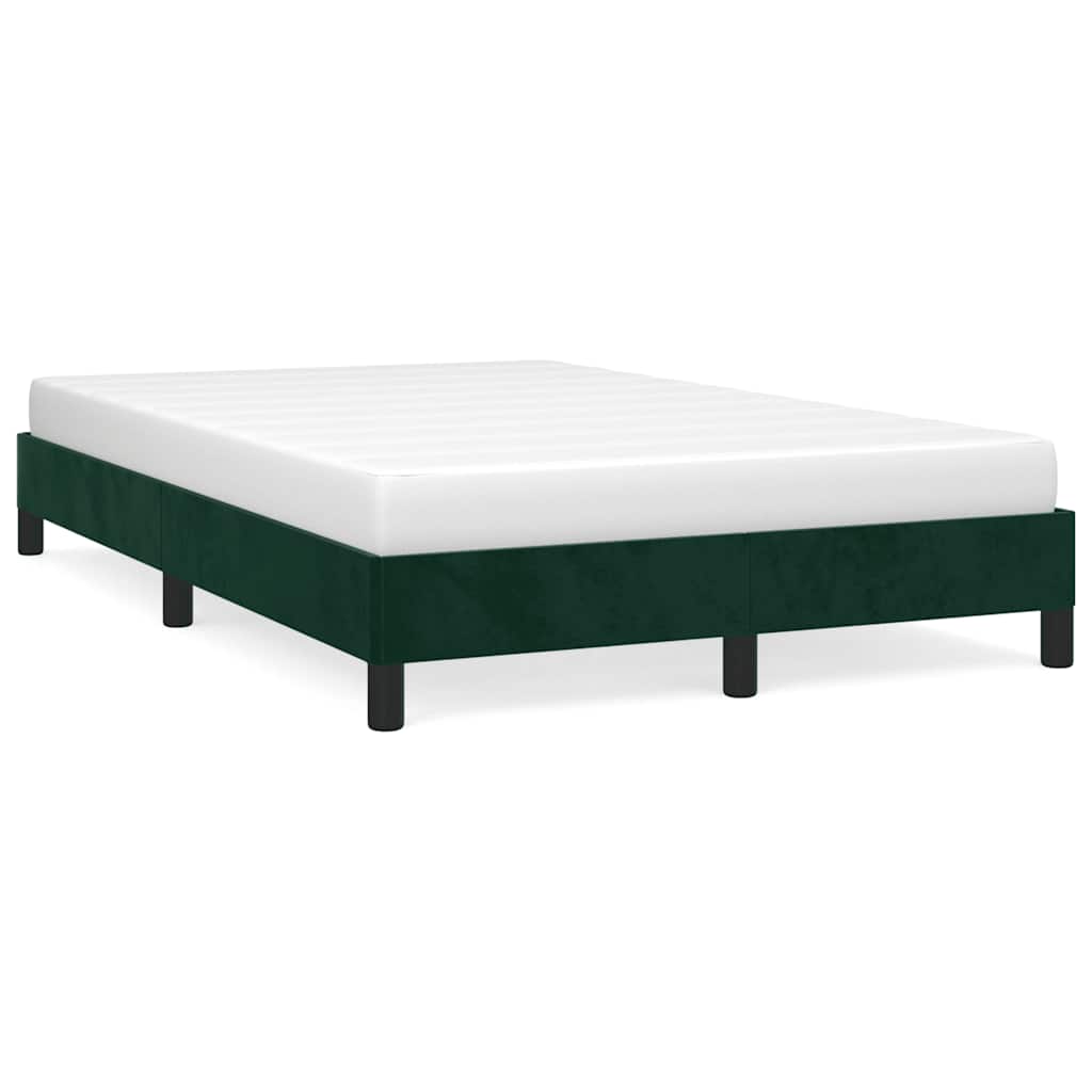 Bed Frame without Mattress Dark Green 120 x 200 cm Velvet