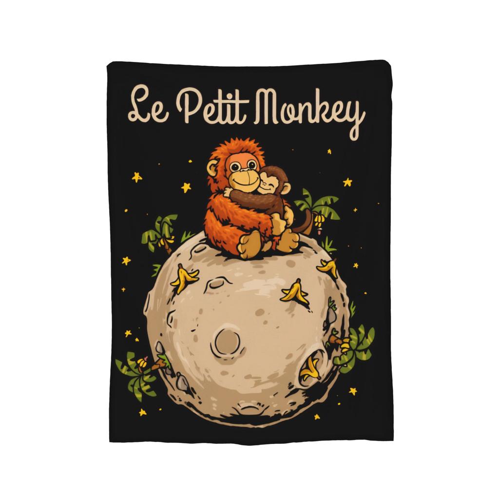 Ultimately I Have to Be Brave Lonely Punch Monkey Fleece Throw Blanket  Blankets for Home Travel Super Soft Plush Thin Quilt,