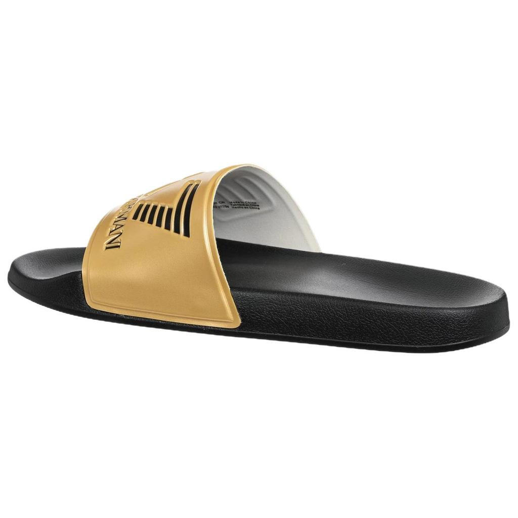 Emporio Armani EA7 Sandali a ciabatta piatti con punta tonda Sandali unisex Giallo 7X000108AF15118MZ097