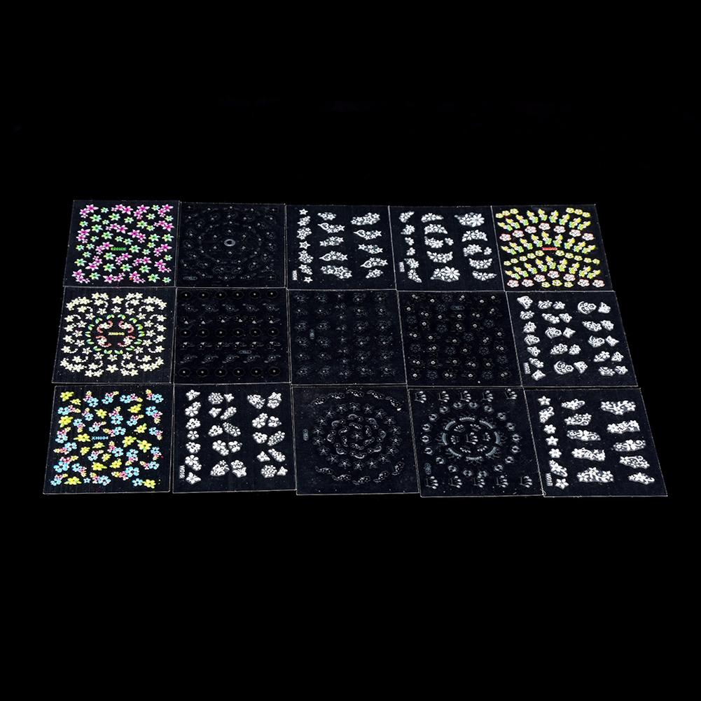 30 Sheets Mixed Design Nail Art Manicure Tips Polish Stickers Decals Decoration