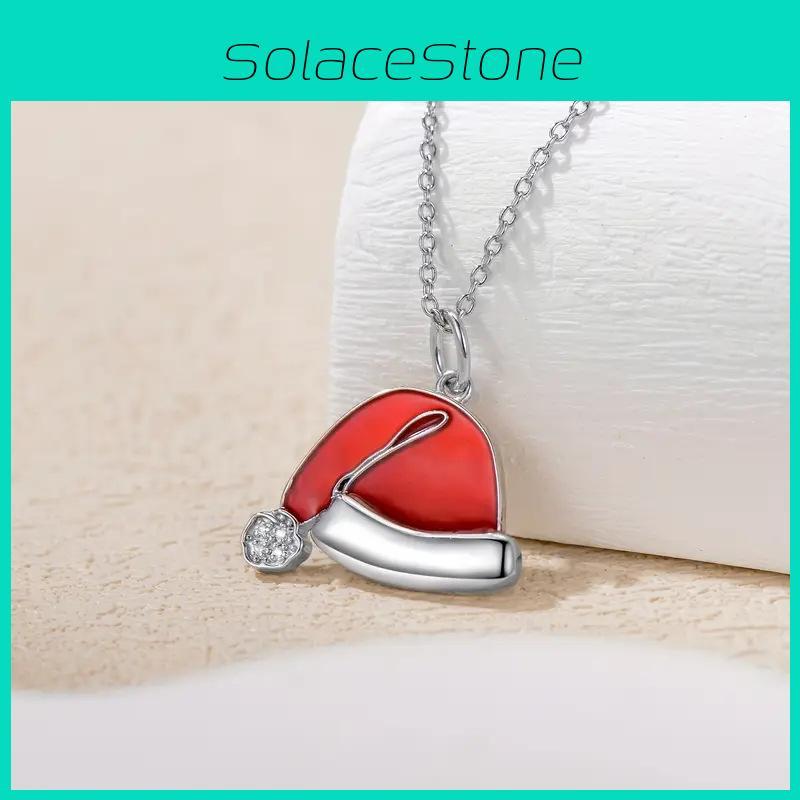 Holiday Christmas Hat Pendant Jewelry With Alloy Material For Celebrations And Gifts