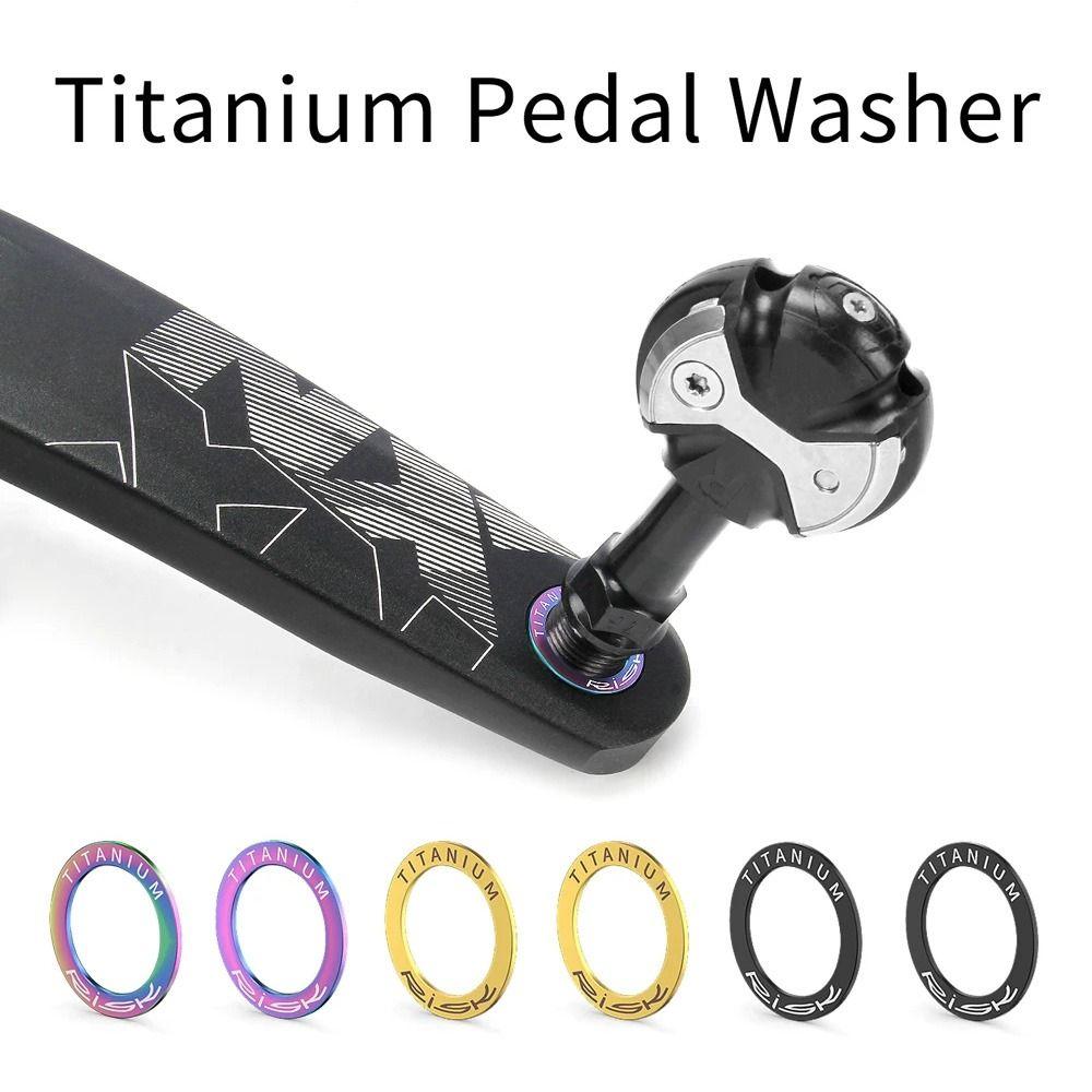 2PCS Titanium Bicycle Pedal Washer OD 20mm Bicycle Crank Protection Ring For Mountain Bike Road