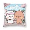 Cartoon Bubu Dudu Kissenbezug Doppelseitiger Druck Polyester Kissenhülle Dekorativer Bär Niedliche Kissenhülle Abdeckung Zuhause Quadratisch