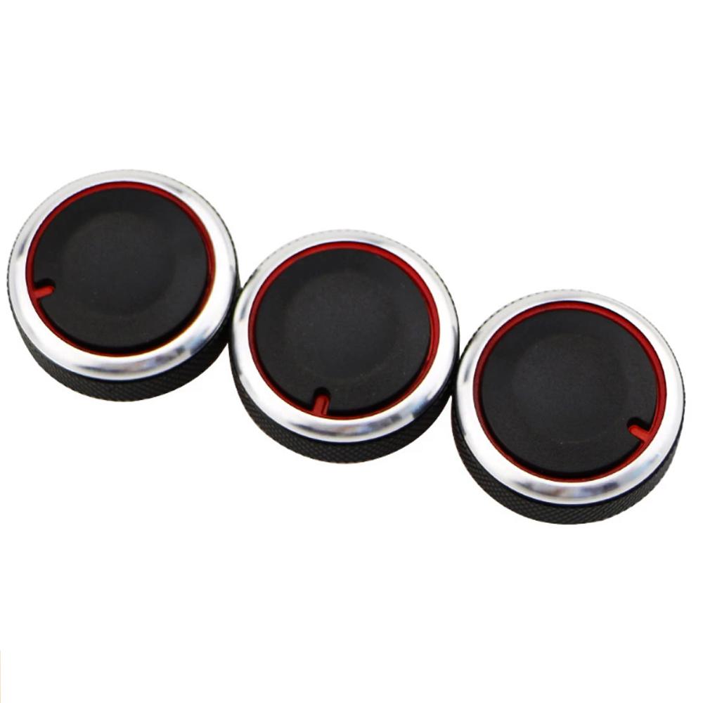 

3 шт./компл., ручка из алюминиевого сплава, автомобильный кондиционер, кнопка обогревателя переменного тока, ручки переключателя для Nissan Qashqai X-Trail T32, аксессуары чёрный