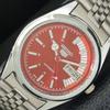 5 AUTOMATIC VINTAGE REFURBISHED 6309A JAPAN MENS RED DIAL WATCH A440878-9 Sk-a440878-1