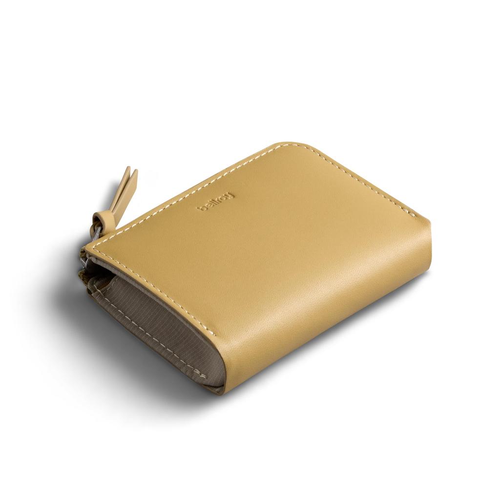 Bellroy L-Pocket Compact Zipper Wallet with Card Pockets, Coin Purse, and Key Storage - Mustard
